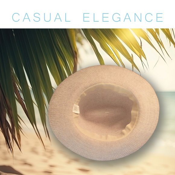 Super soft taupe fedora style hat with band and bow warm for fall OS - Picture 2 of 6